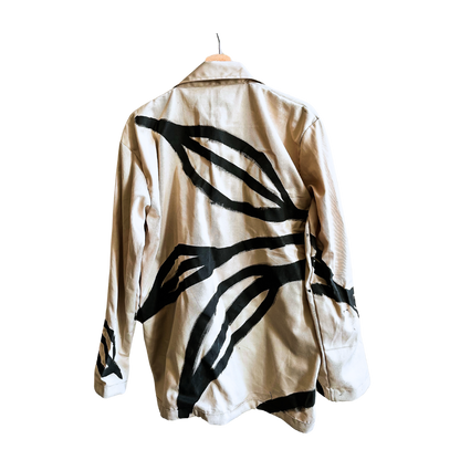 Handbemalte Coffee Print Jacket